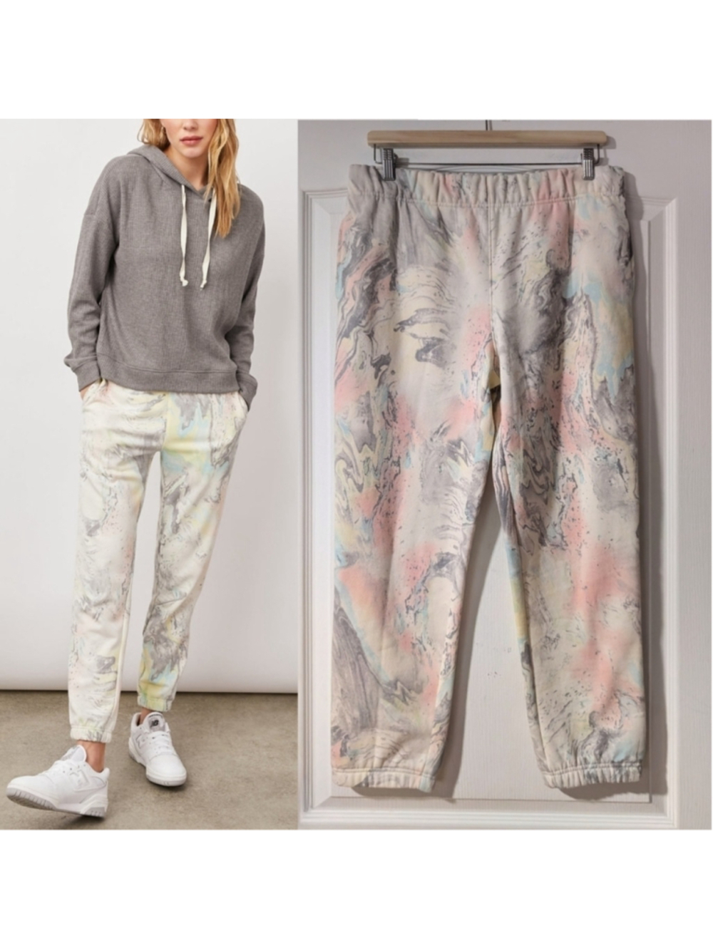 NWT Rails | Simo Sweatpant In Ivory Pastel Marble